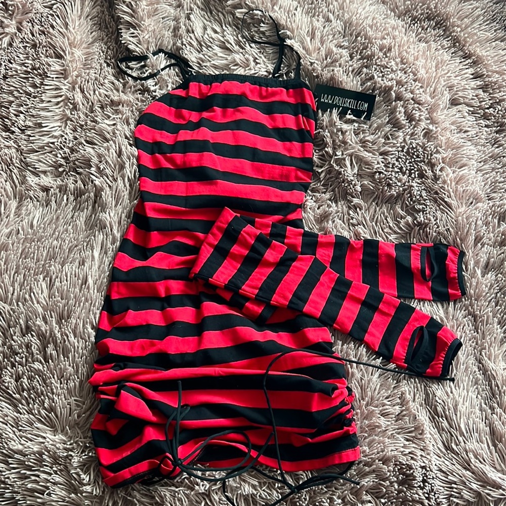 brand new make demands mini dress set from dollskill 100% condition never worn